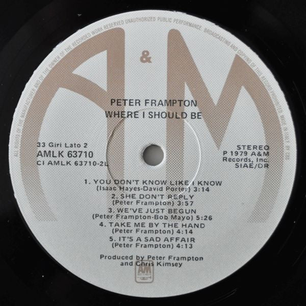 Peter Frampton - Where I Should Be