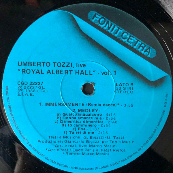 Umberto Tozzi - Royal Albert Hall : Live