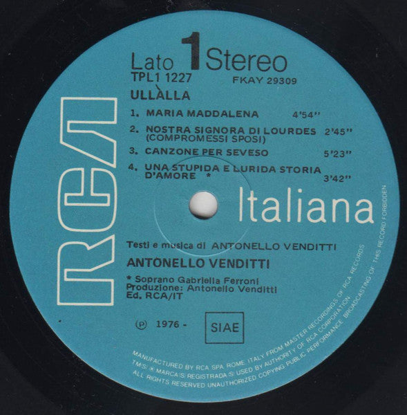 Antonello Venditti - Ullàlla