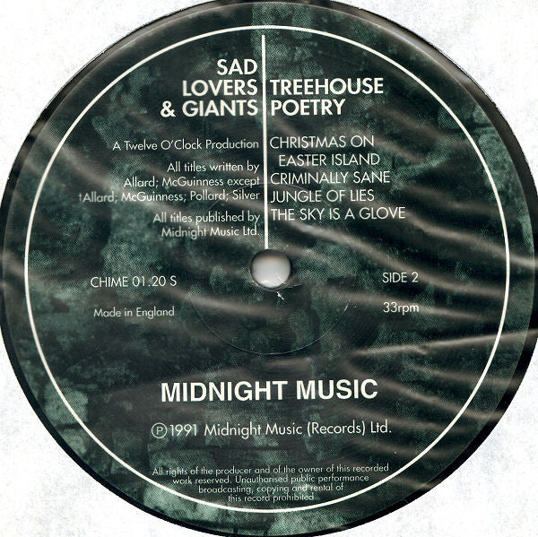 Sad Lovers And Giants - Treehouse Poetry
