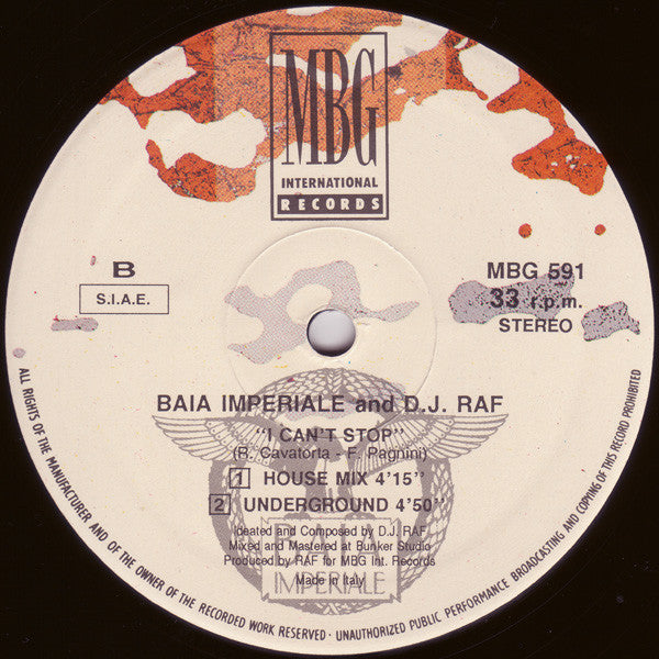DJ RAF - I Can't Stop