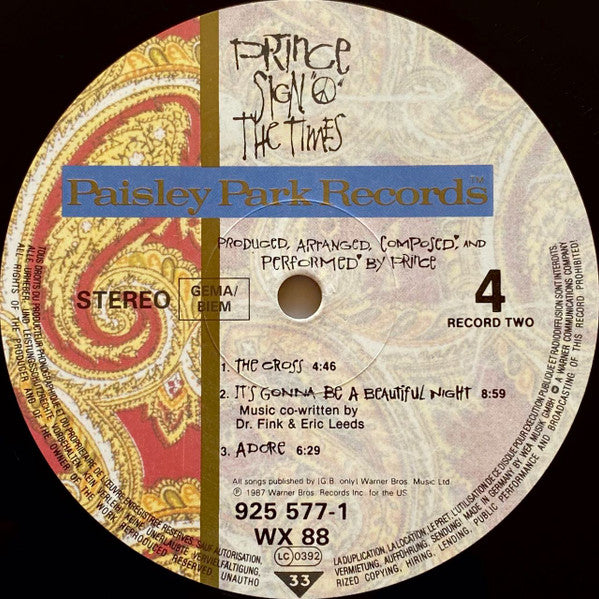 Prince - Sign "O" The Times