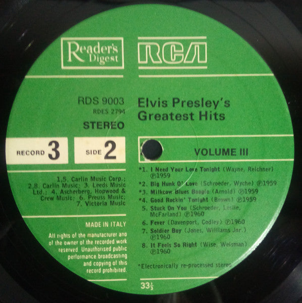 Elvis Presley - Elvis Presley's Greatest Hits (box)