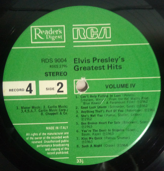 Elvis Presley - Elvis Presley's Greatest Hits (box)