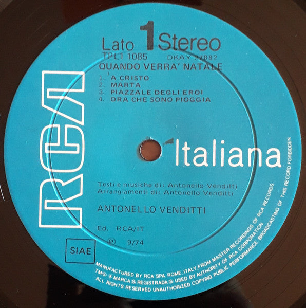 Antonello Venditti - Quando Verrà Natale