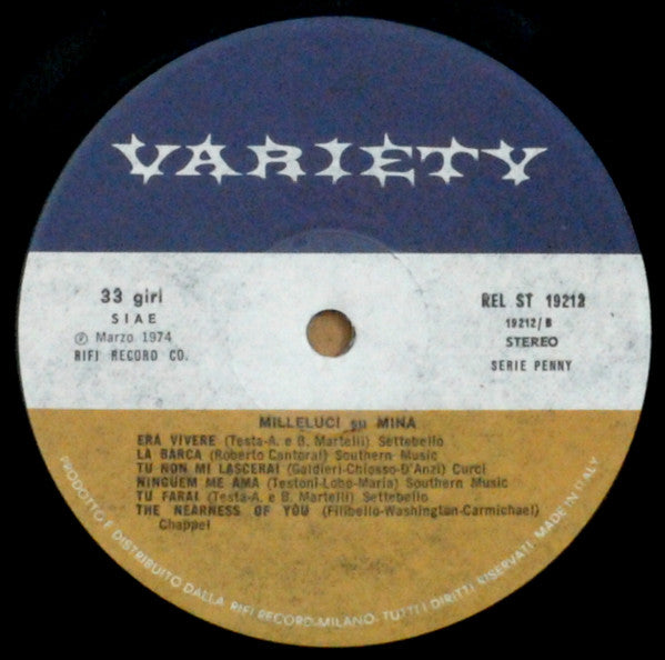 Mina - Milleluci Su Mina