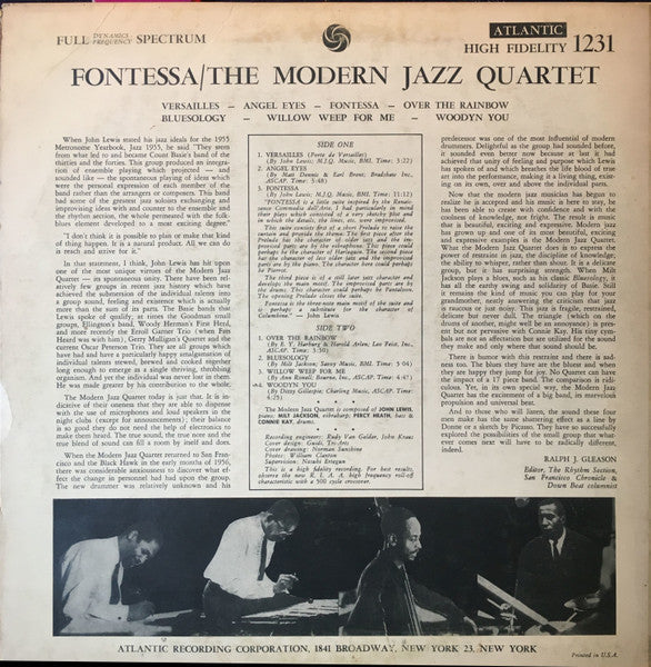 The Modern Jazz Quartet - Fontessa