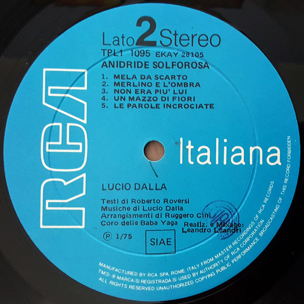 Lucio Dalla - Anidride Solforosa