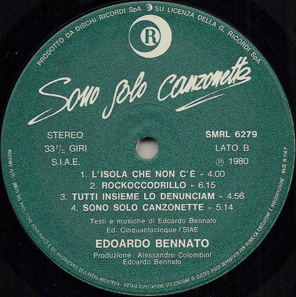 Edoardo Bennato - Sono Solo Canzonette