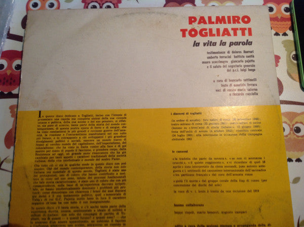Palmiro Togliatti - La Vita La Parola