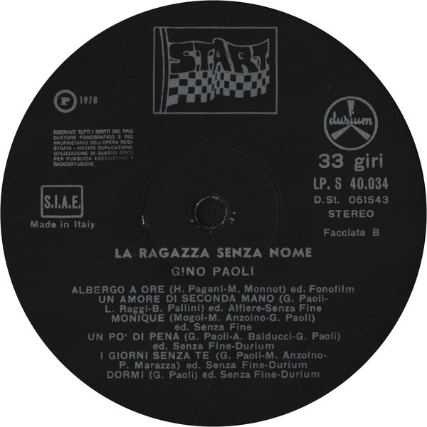 Gino Paoli - La Ragazza Senza Nome