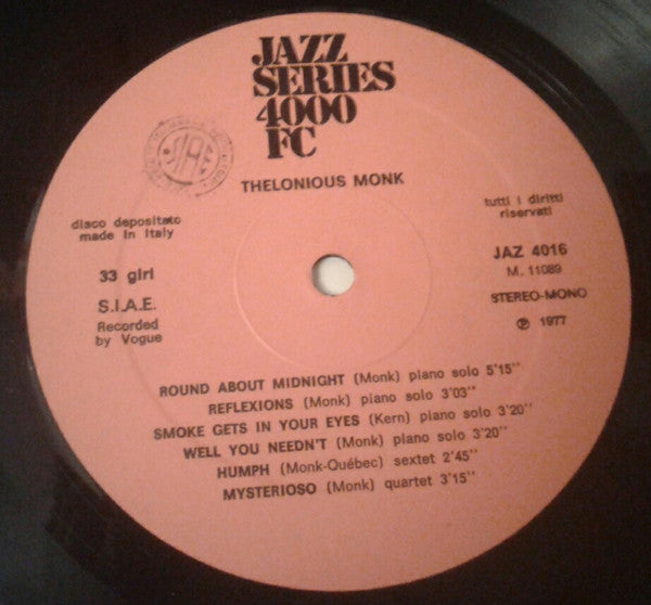 Thelonious Monk - Thelonious Monk