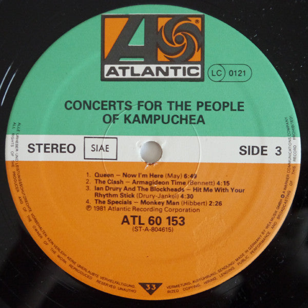 Various - Concerts For The People Of Kampuchea