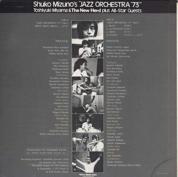 Shuko Mizuno, Toshiyuki Miyama & The New Herd Plus All-Star Guests – Shuko Mizuno's "Jazz Orchestra '73"