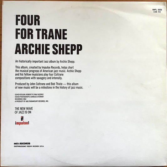 Archie Shepp - Four For Trane