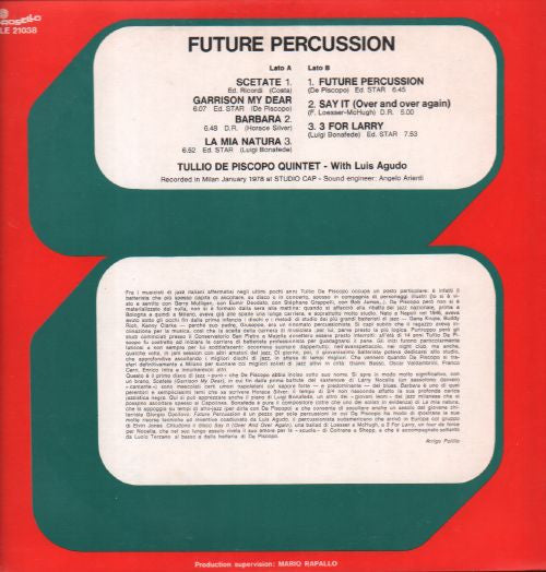Tullio De Piscopo Quintet - Future Percussion