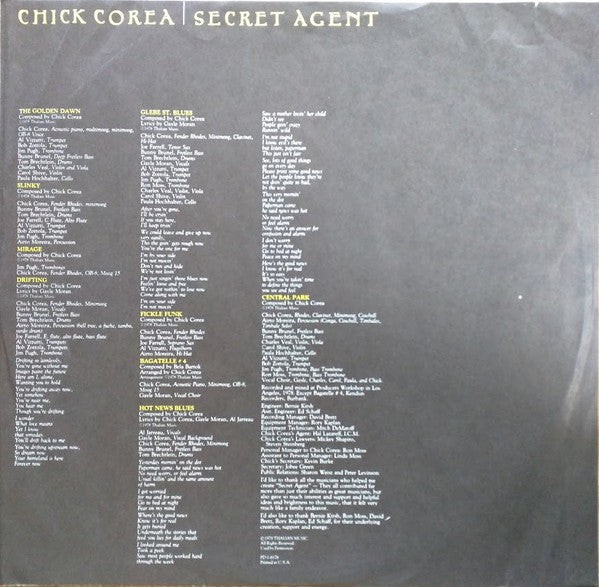Chick Corea - Secret Agent