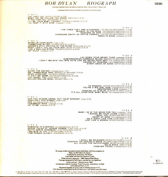 Bob Dylan - Biograph (Box)