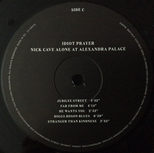 Nick Cave - Idiot Prayer (Nick Cave Alone At Alexandra Palace) (nuovo)