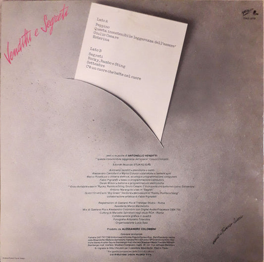 Antonello Venditti - Venditti E Segreti