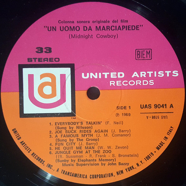 Various - Un Uomo Da Marciapiede (Midnight Cowboy)