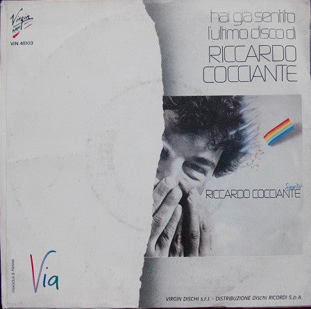 Riccardo Cocciante - Sincerità (7")