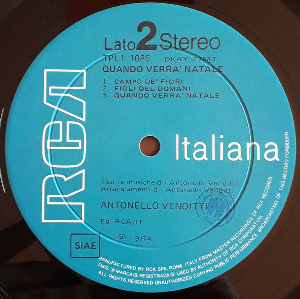 Antonello Venditti - Quando Verrà Natale
