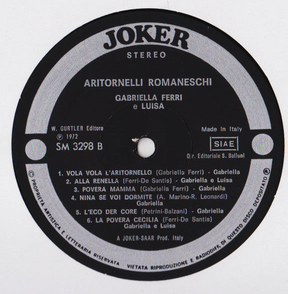 Gabriella Ferri - Aritornelli Romaneschi