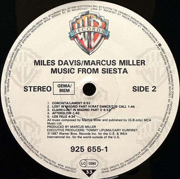 Miles Davis / Marcus Miller – Music From Siesta