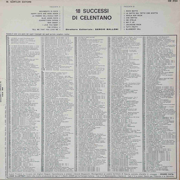 Adriano Celentano - 18 Successi Di Celentano