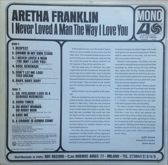 Aretha Franklin - I Never Loved A Man The Way I Love You
