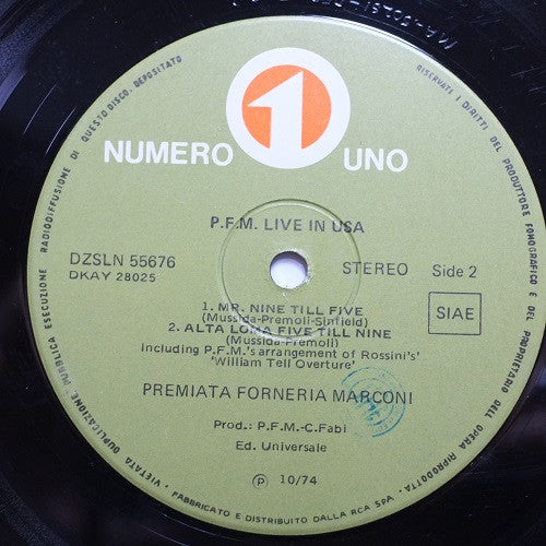 Premiata Forneria Marconi - Live In U.S.A.