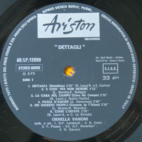 Ornella Vanoni - Dettagli