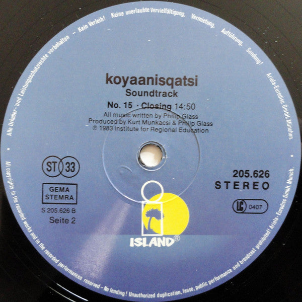 Philip Glass – Koyaanisqatsi (Original Soundtrack Album From The Film)
