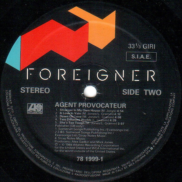 Foreigner - Agent Provocateur