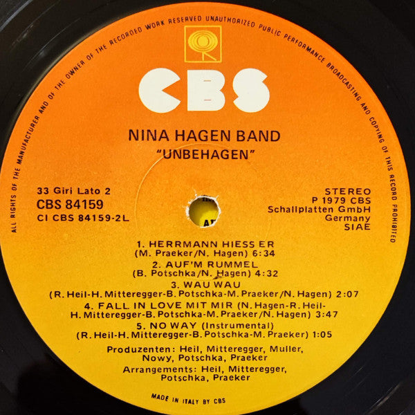 Nina Hagen Band - Unbehagen