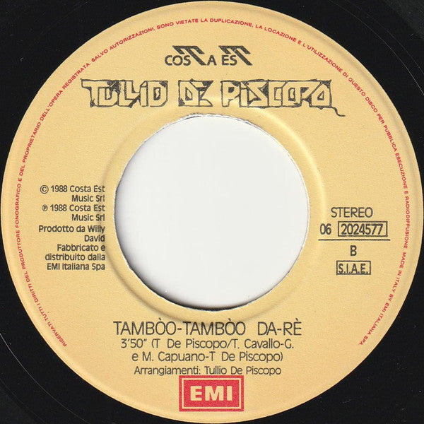 Tullio De Piscopo - Andamento Lento (7")