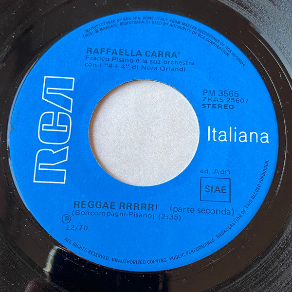 Raffaella Carrà - Reggae Rrrrr! (7")