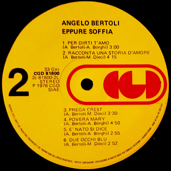 Pierangelo Bertoli - Eppure Soffia