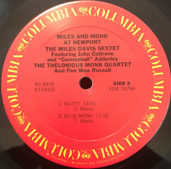 The Miles Davis Sextet Featuring John Coltrane And "Cannonball" Adderley / The Thelonious Monk Quartet And Pee Wee Russell – Miles & Monk At Newport