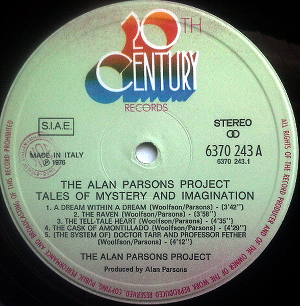 The Alan Parsons Project - Tales Of Mystery And Imagination - Edgar Allan Poe