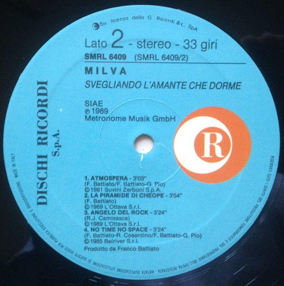 Milva - Svegliando L'Amante Che Dorme