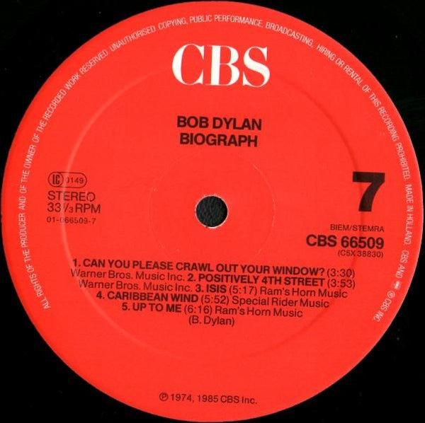 Bob Dylan - Biograph (Box)