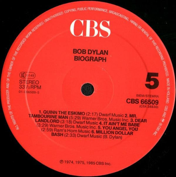 Bob Dylan - Biograph (Box)