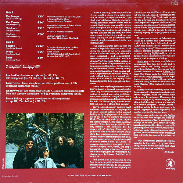 Rova Saxophone Quartet - Favorite Street