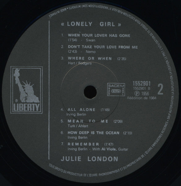 Julie London - Lonely Girl