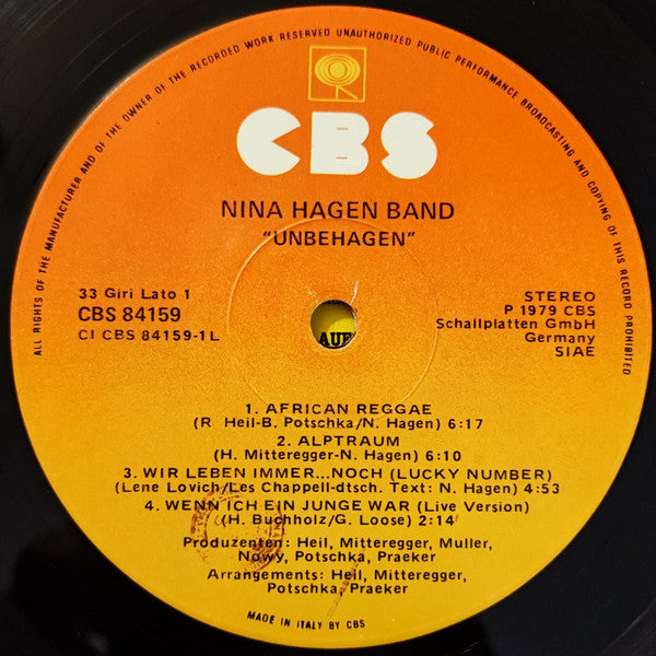 Nina Hagen Band - Unbehagen