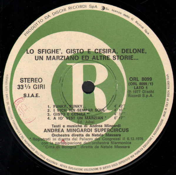 Andrea Mingardi Supercircus - Lo Sfighè, Gisto E Cesira, Delone, Un Marziano Ed Altre Storie...