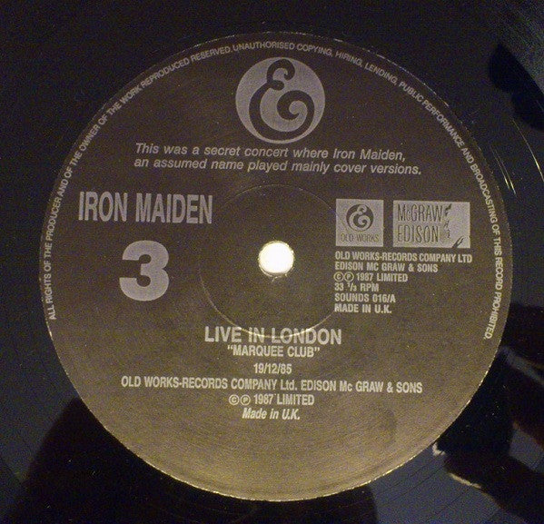Iron Maiden - Live In London - Marquee Club - 19/12/85