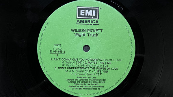 Wilson Pickett - Right Track